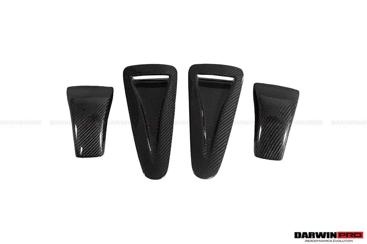 2008-2022 Nissan GTR R35 CBA & DBA & EBA Carbon Fiber Hood Scoop (4 PCS) - [The Exotic Hub]