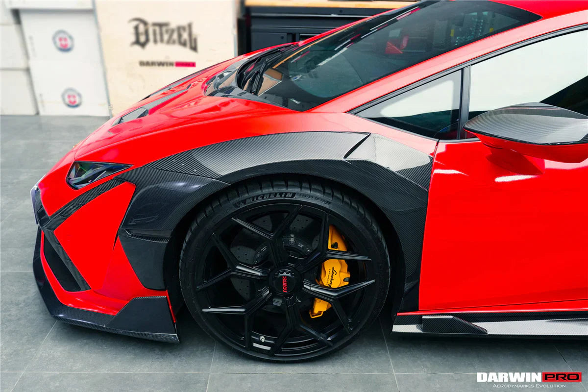 2015-2022 Lamborghini Huracan LP610 & LP580 & EVO BKSSII Style Front Wide Fender - [The Exotic Hub]