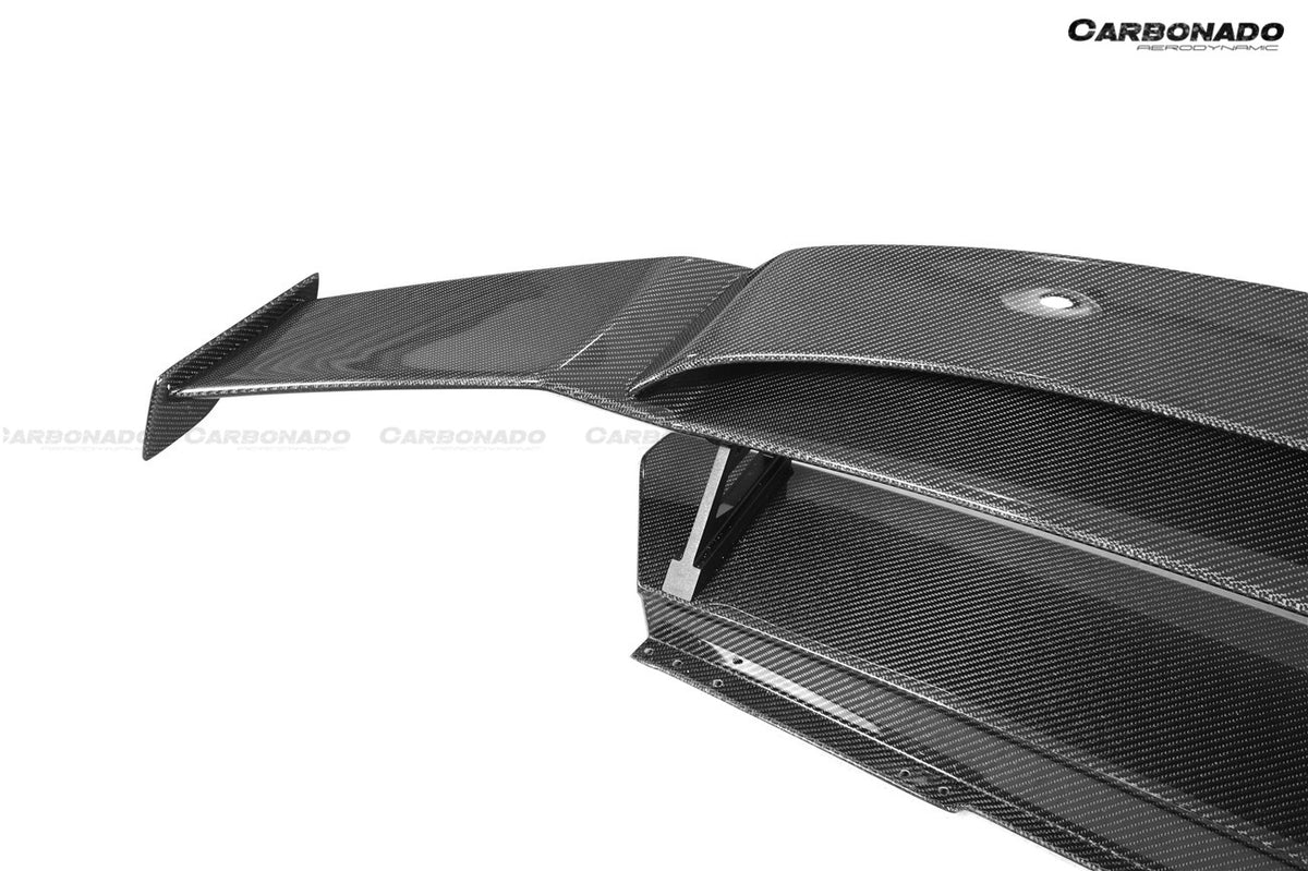 2015-2020 Lamborghini Huracan LP610/LP580 MD Style Carbon Fiber Trunk Spoiler w/ Base - [The Exotic Hub]