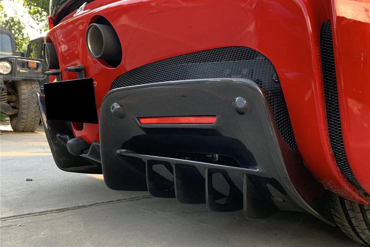 2020-UP Ferrari SSF90 Stradale OE Style Autoclave Carbon Fiber Rear Diffuser - [The Exotic Hub]