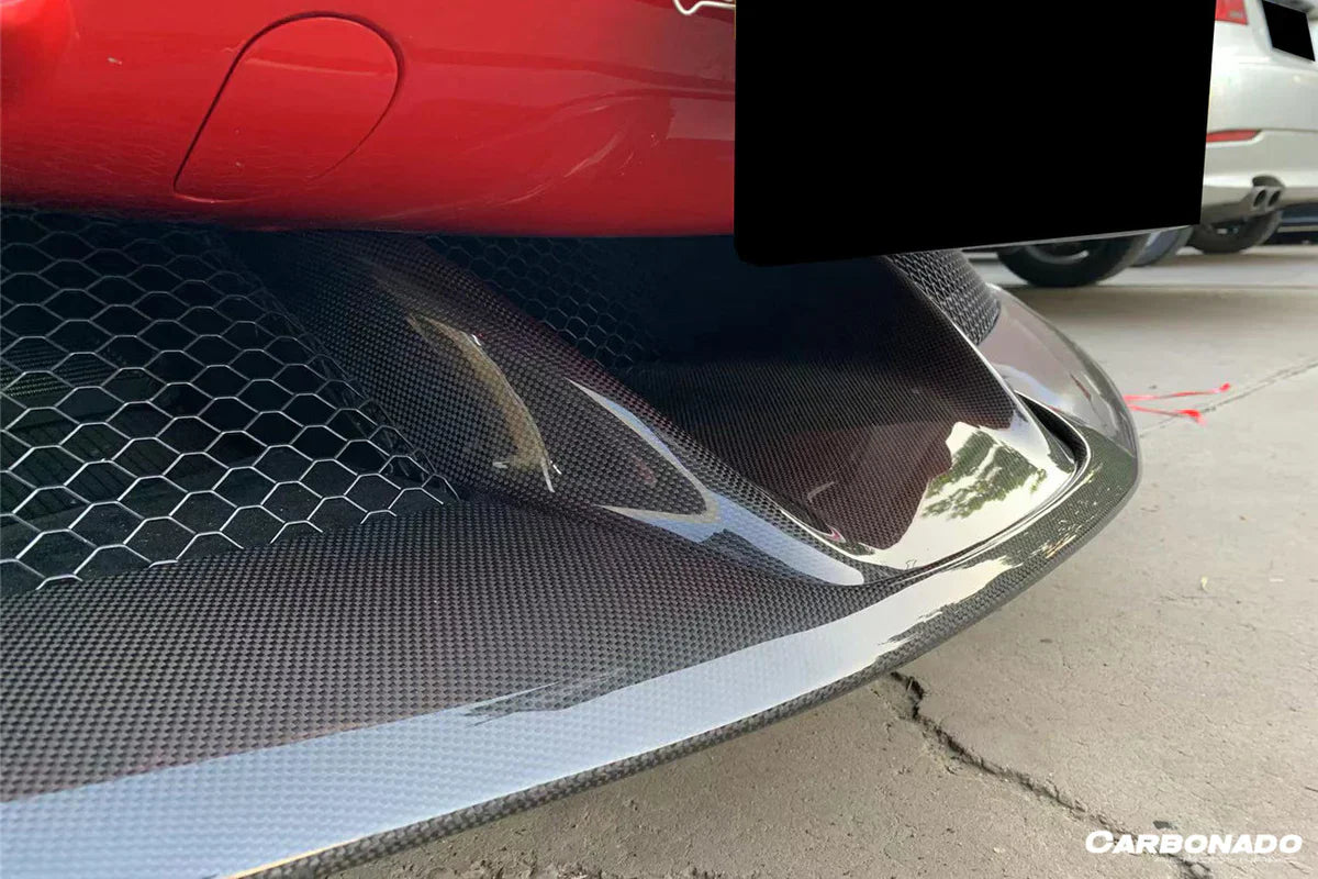 2020-UP Ferrari SF90 Stradale OE Style Autoclave Carbon Fiber Front Bumper Middle Air Vents - [The Exotic Hub]