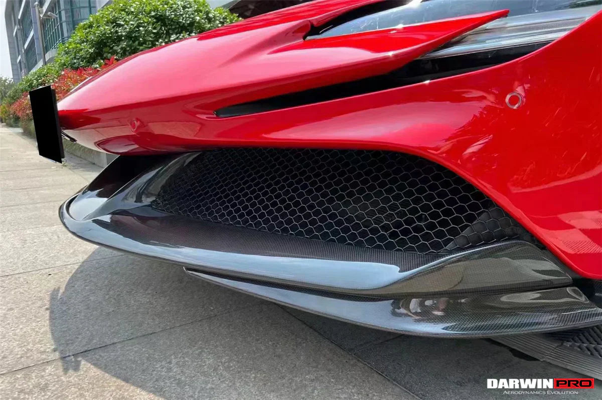 2020-UP Ferrari SF90 Stradale OE Style Autoclave Carbon Fiber Front Bumper Side Splitter - [The Exotic Hub]