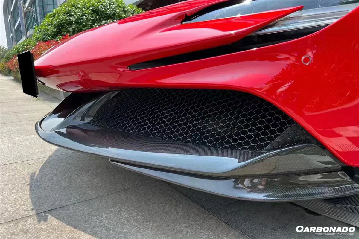 2020-UP Ferrari SF90 Stradale OE Style Autoclave Carbon Fiber Front Bumper Side Splitter - [The Exotic Hub]