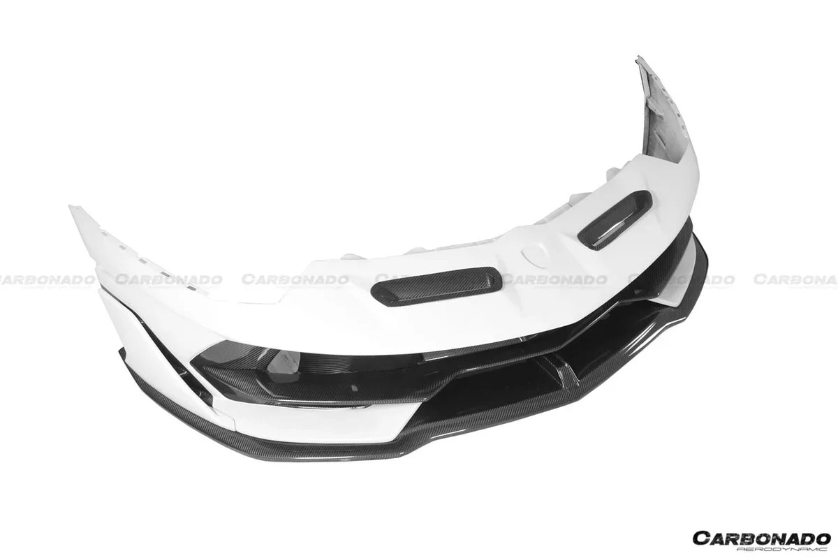 2011-2021 Lamborghini Aventador LP700 LP740 LP750 Coupe Roadster SVJ Style Part Dry Carbon Fiber Front Bumper - [The Exotic Hub]