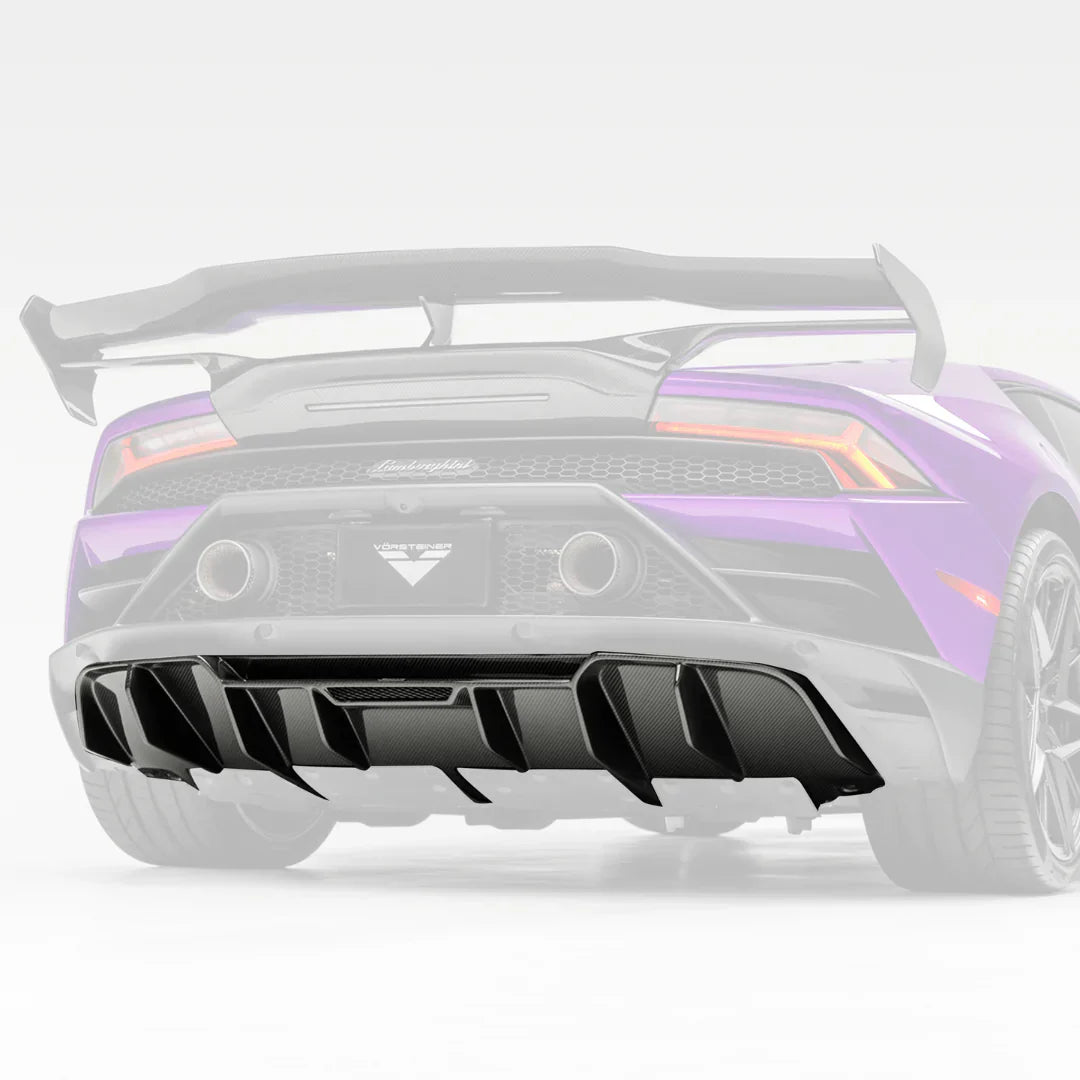 LAMBORGHINI HURACAN EVO MONZA EDIZIONE REAR DIFFUSER (2X2 GLOSS CARBON) - [The Exotic Hub]