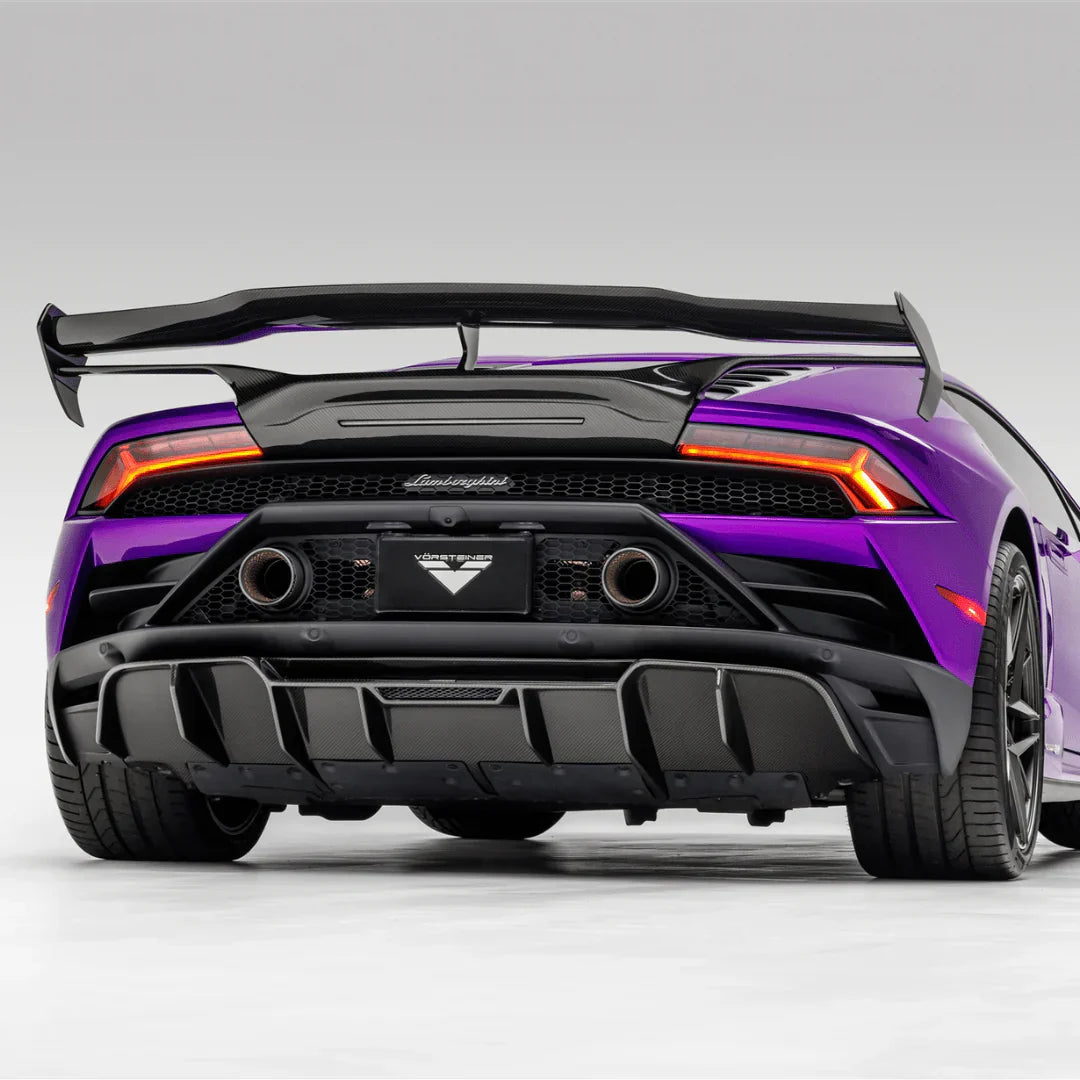 LAMBORGHINI HURACAN EVO MONZA EDIZIONE REAR DIFFUSER (2X2 GLOSS CARBON) - [The Exotic Hub]