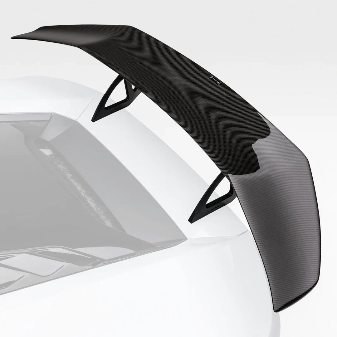 LAMBORGHINI HURACAN MONDIALE EDIZIONE AERO WING BLADE W/ ALUMINUM UPRIGHTS - [The Exotic Hub]