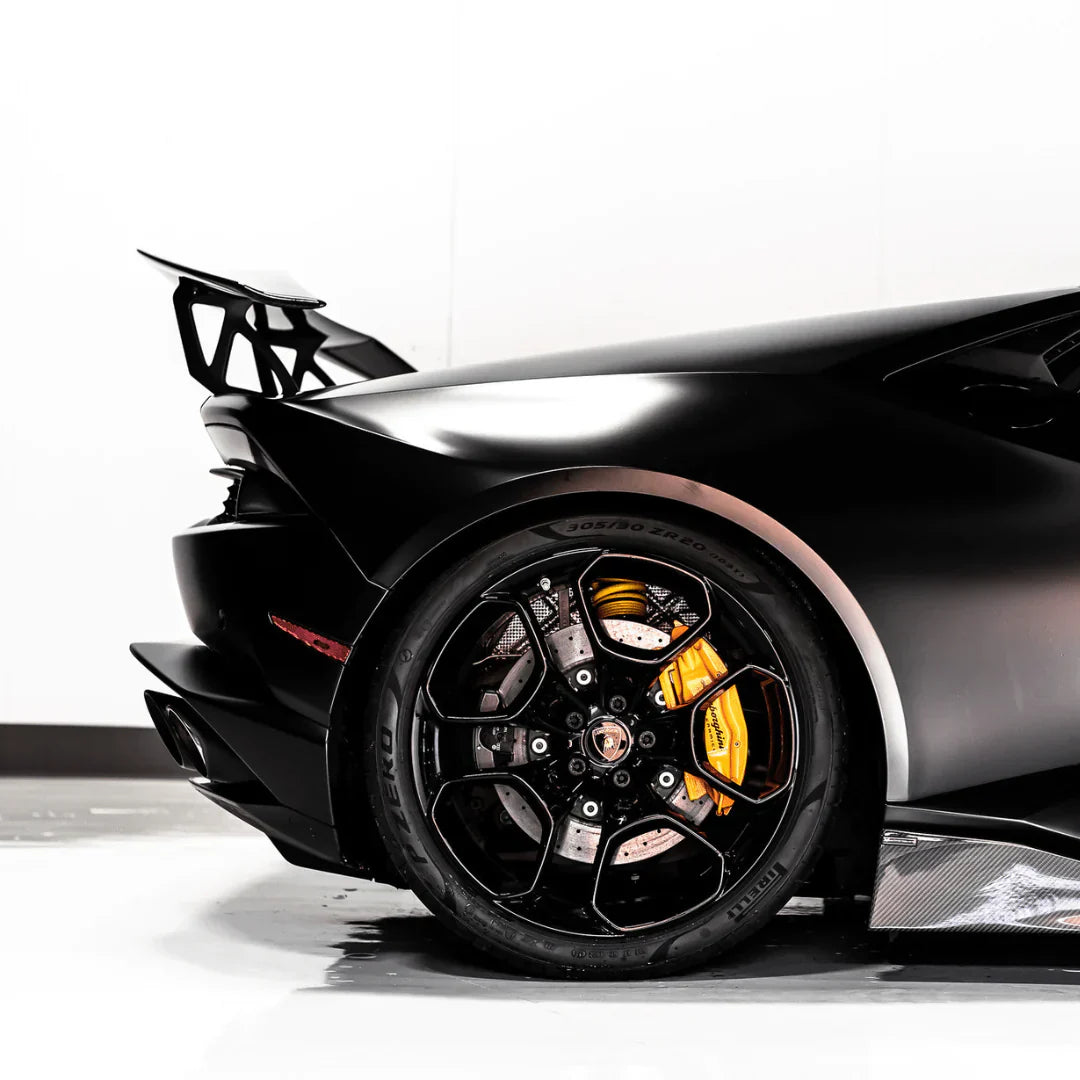LAMBORGHINI HURACAN MONDIALE EDIZIONE AERO WING BLADE W/ ALUMINUM UPRIGHTS - [The Exotic Hub]