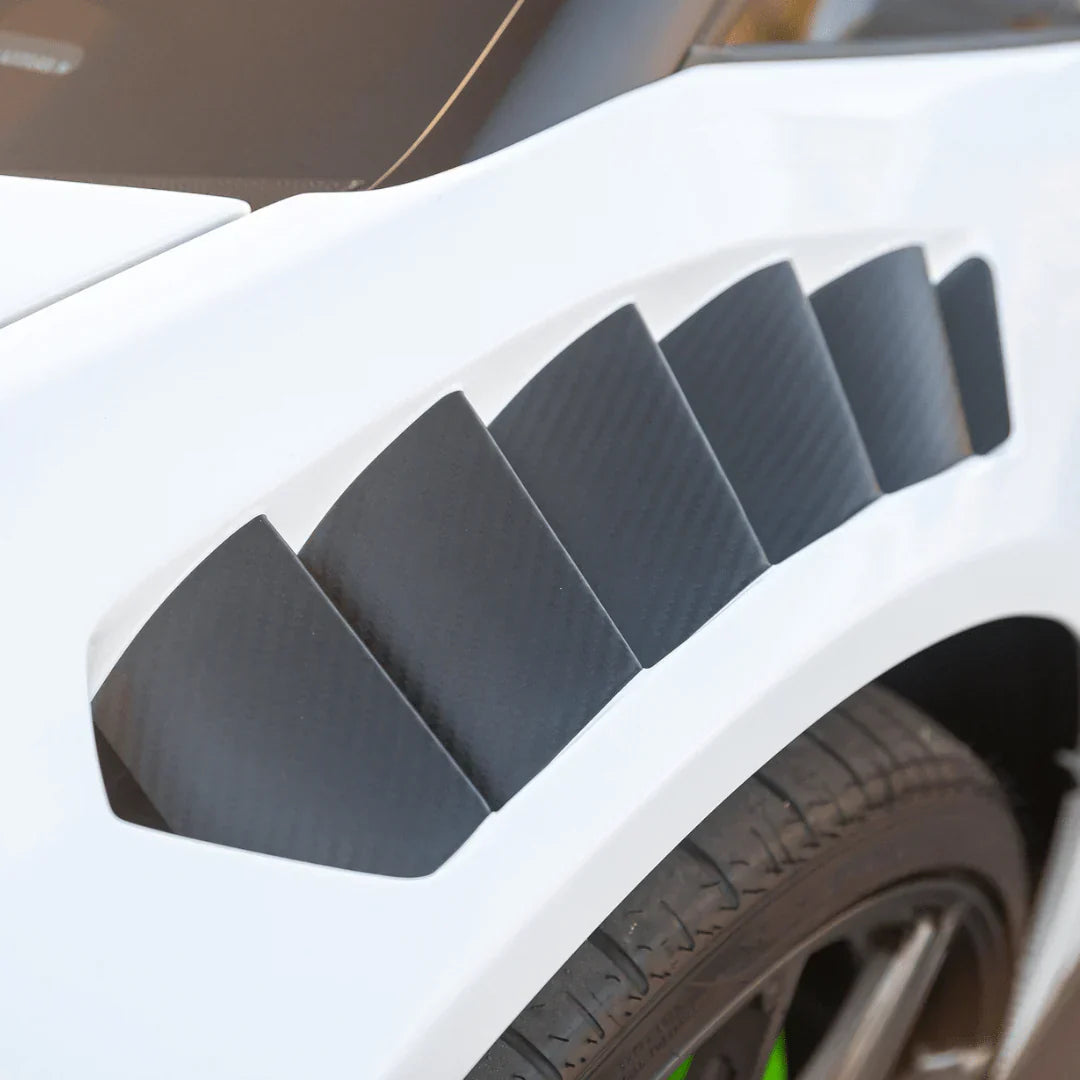 LAMBORGHINI HURACAN NOVARA EDIZIONE AERO FRONT FENDERS W/INTEGRATED VENTS AND SPLASH SHIELDS (2X2 GLOSS CARBON) - [The Exotic Hub]