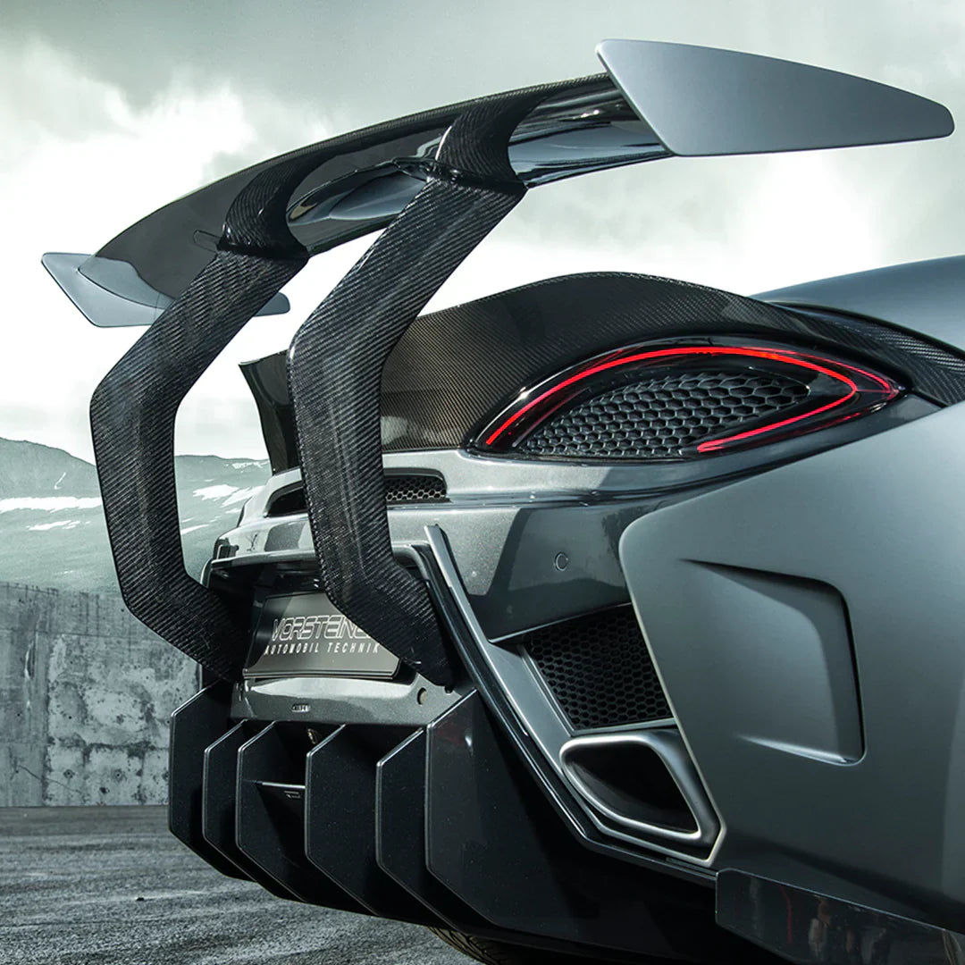 MCLAREN 570S VX AERO WING BLADE CARBON FIBER W/ CARBON FIBER UPRIGHTS - [The Exotic Hub]