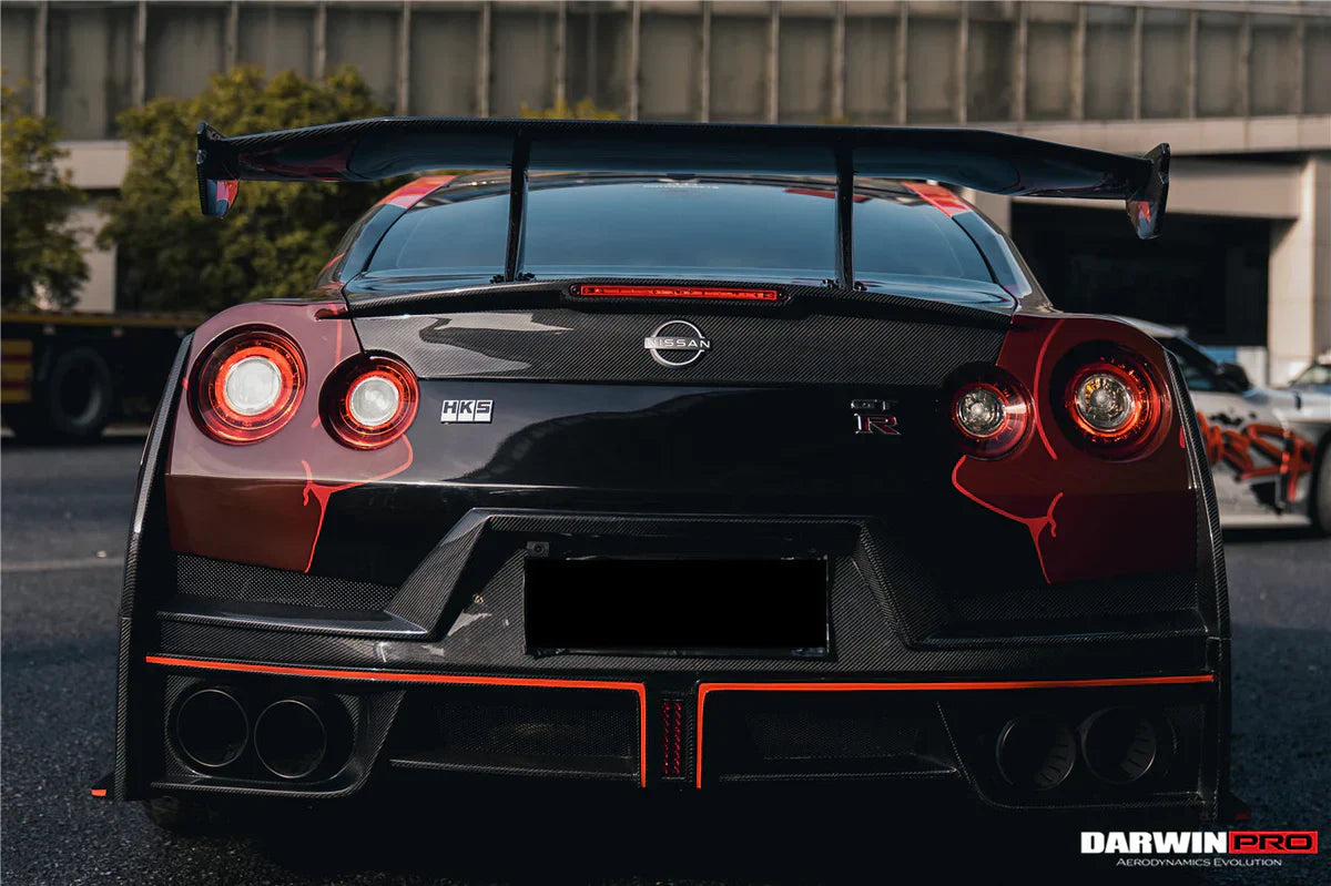 2008-2024 Nissan GTR R35 CBA/DBA/EBA 2024-Nismo Style Part Carbon Fiber Rear Bumper With Black Light - [The Exotic Hub]