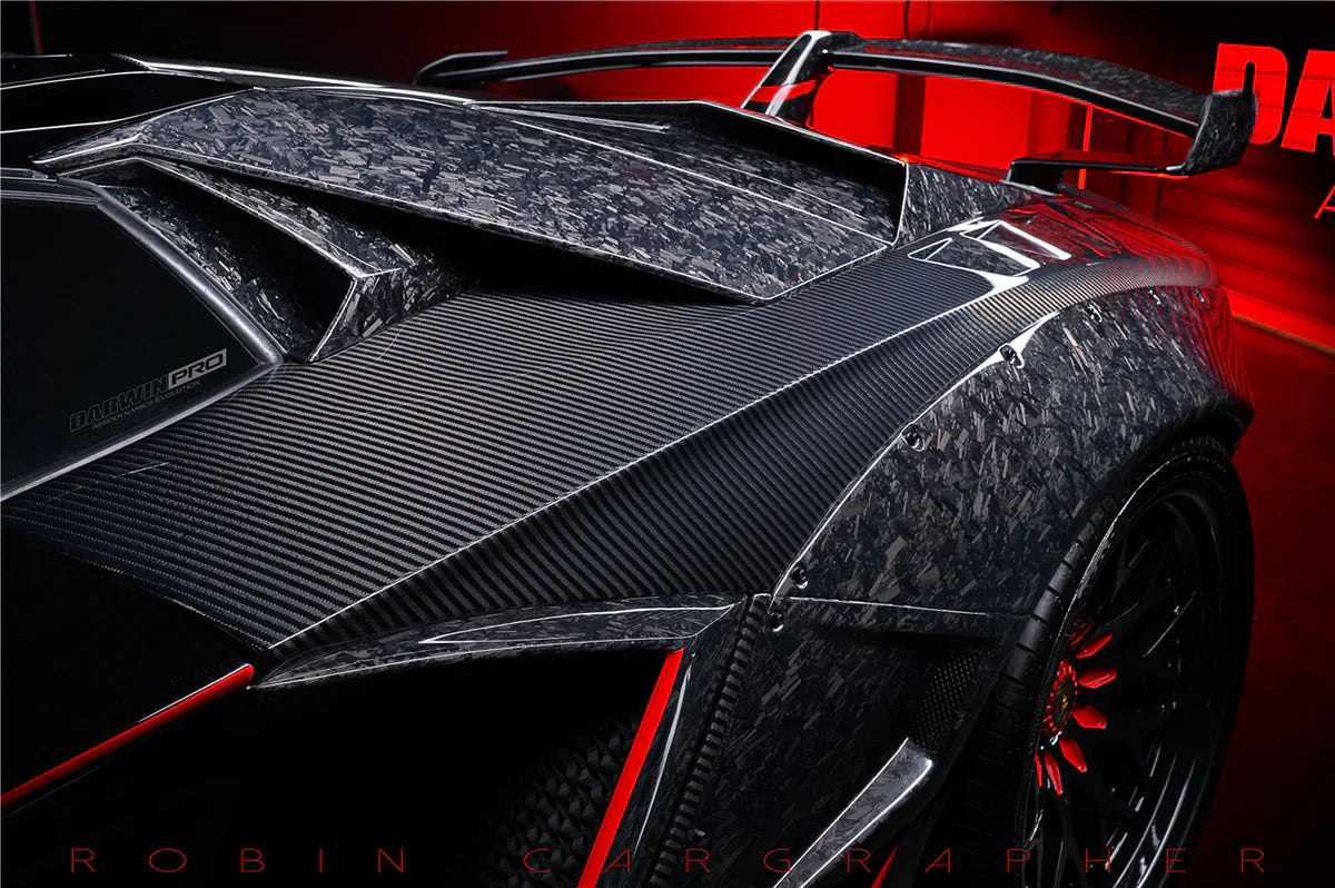 2011-2016 Lamborghini Aventador LP700 Coupe SV-BKSSII Style Wide body Carbon Fiber Aero Full Kit - [The Exotic Hub]