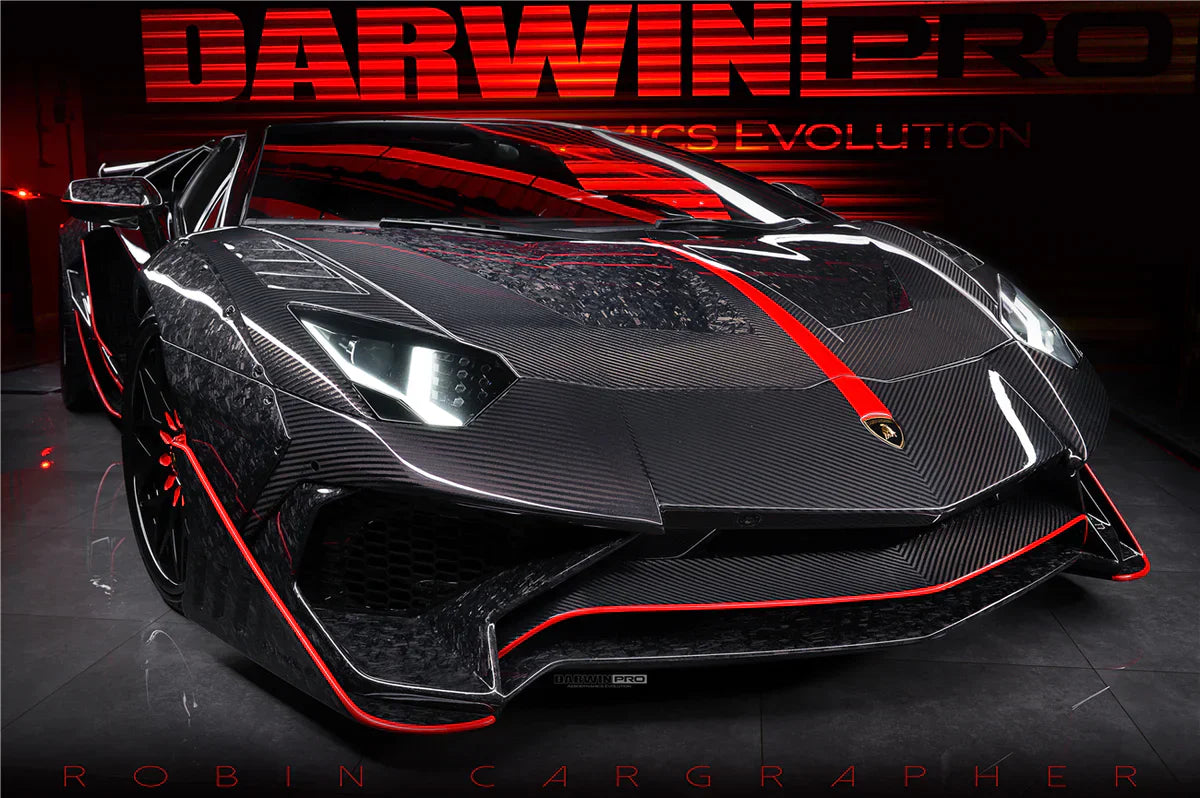 2011-2016 Lamborghini Aventador LP700 Coupe SV-BKSSII Style Wide body Carbon Fiber Aero Full Kit - [The Exotic Hub]