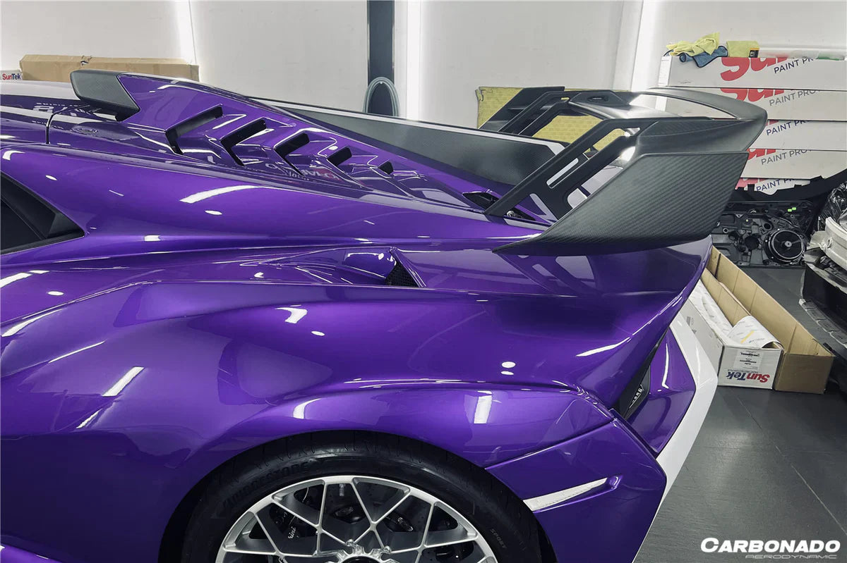 2021-UP Lamborghini Huracan STO Dry Carbon Fiber Trunk Spoiler Wing - [The Exotic Hub]