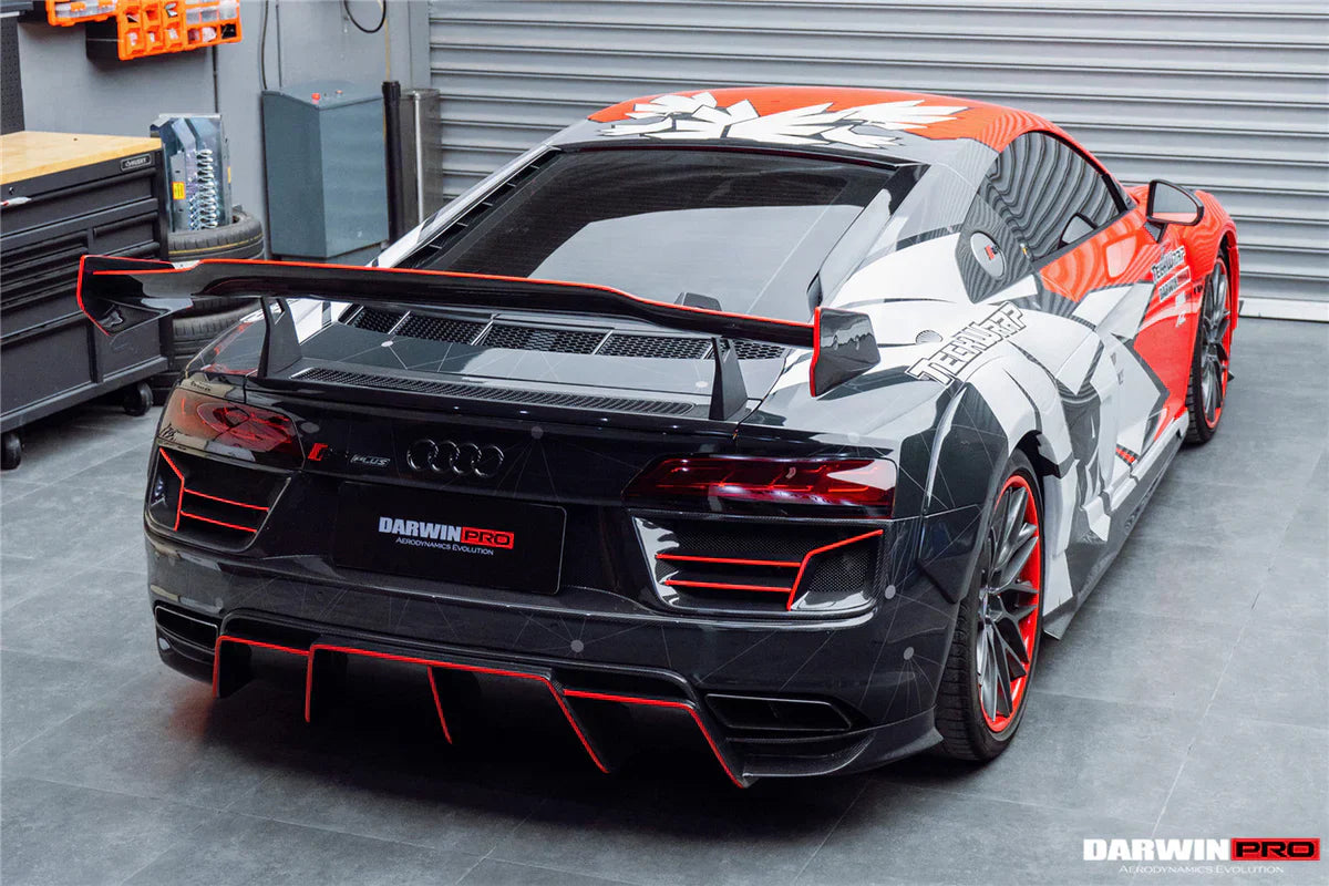 2016-2019 Audi R8 GEN2 V10 PLUS Coupe ONLY IMPII Carbon Fiber Trunk Wing w/ Base - [The Exotic Hub]