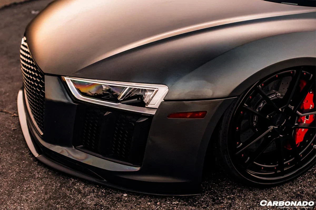 2016-2019 Audi R8 VRS Style Carbon Fiber Front Lip - [The Exotic Hub]