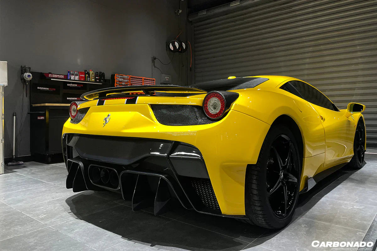 2010-2015 Ferrari 458 Italy/Spider VRS Style Rear Bumper W/Tips - [The Exotic Hub]