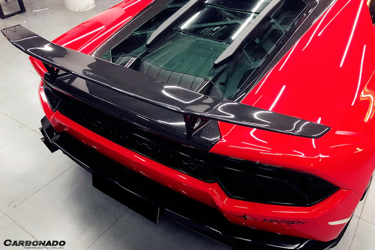 2015-2020 Lamborghini Huracan LP610/LP580 VRS Style Carbon Fiber Trunk Spoiler w/ Base - [The Exotic Hub]