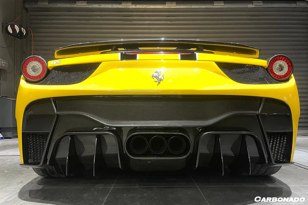 2010-2015 Ferrari 458 Italy/Spider VRS Style Rear Bumper W/Tips - [The Exotic Hub]