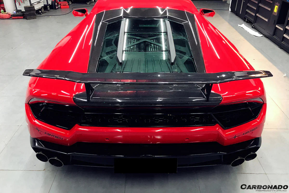 2015-2020 Lamborghini Huracan LP610/LP580 VRS Style Carbon Fiber Trunk Spoiler w/ Base - [The Exotic Hub]