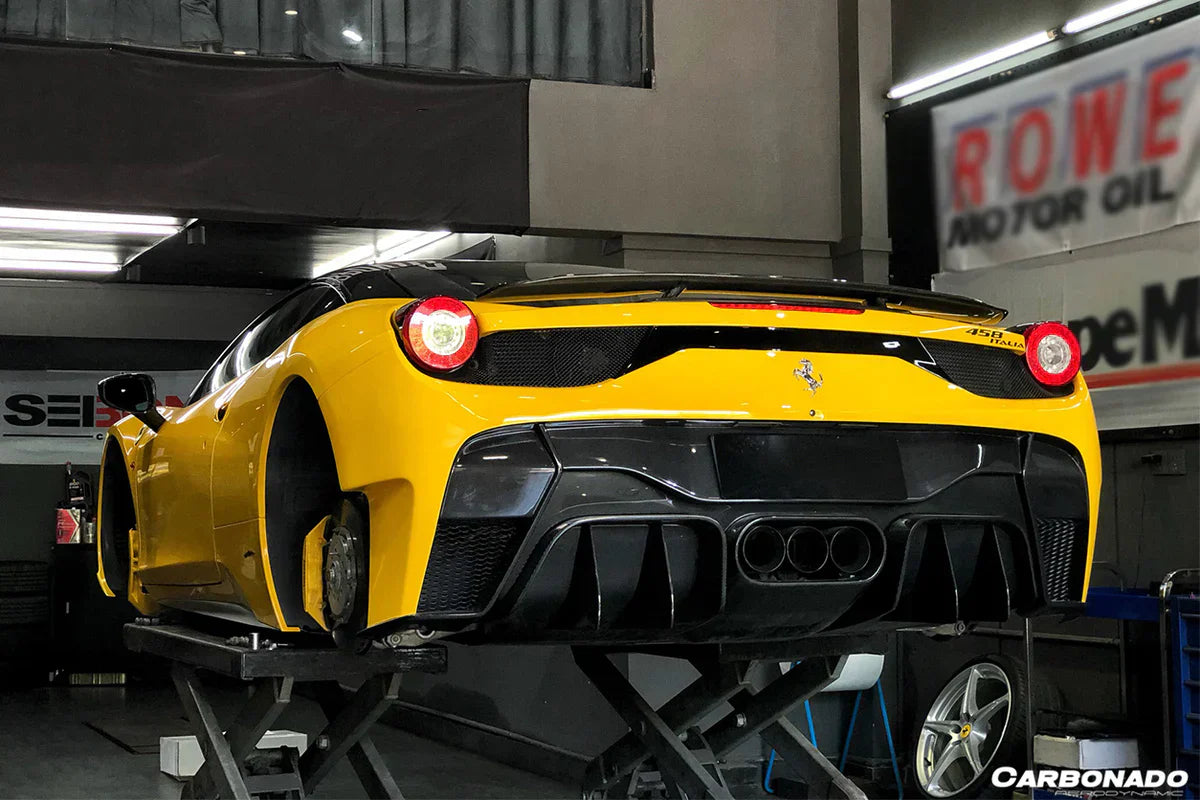 2010-2015 Ferrari 458 Italy/Spider VRS Style Rear Bumper W/Tips - [The Exotic Hub]