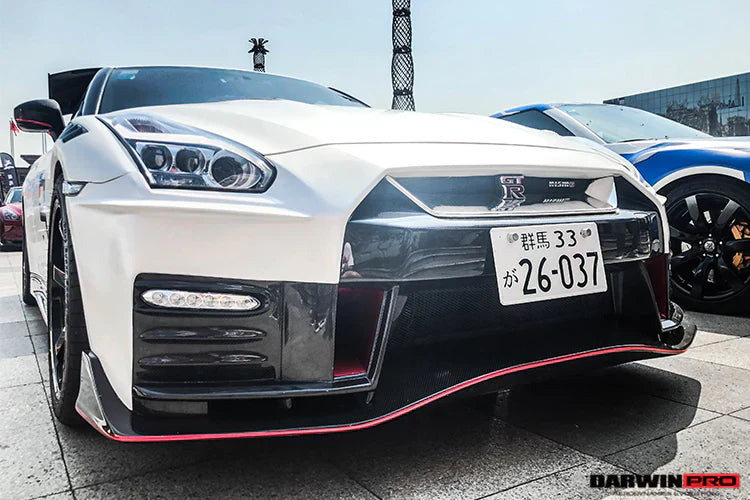 2017-2022 Nissan GTR R35 EBA NSM Style Partial Carbon Fiber Front Bumper - [The Exotic Hub]