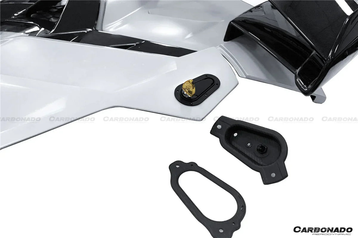 2011-2021 Lamborghini Aventador LP700 LP740 LP750 Coupe Roadster SVJ Style Part DRY Carbon Fiber Engine Hood And Wing - [The Exotic Hub]