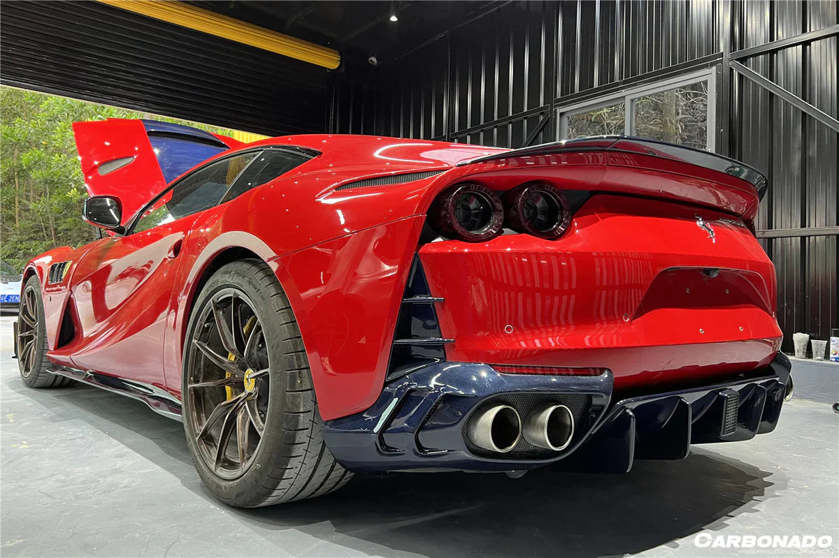 2018-UP Ferrari 812 Superfast MSY Style Rear Diffuser with Light - [The Exotic Hub]