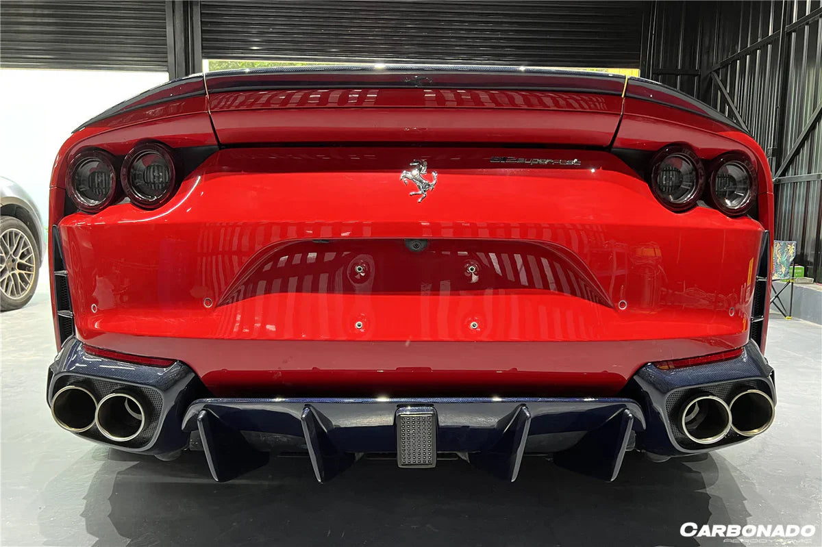 2018-UP Ferrari 812 Superfast MSY Style Rear Diffuser with Light - [The Exotic Hub]