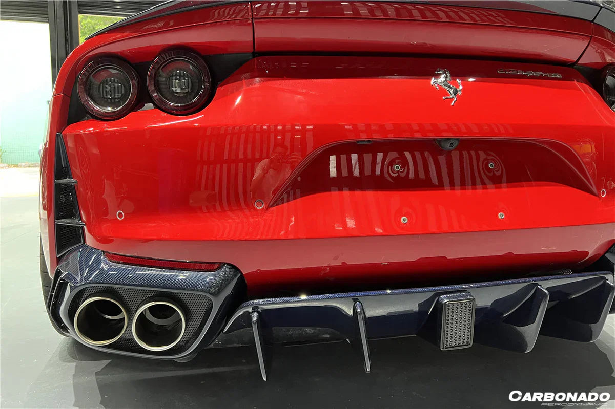 2018-UP Ferrari 812 Superfast MSY Style Rear Diffuser with Light - [The Exotic Hub]