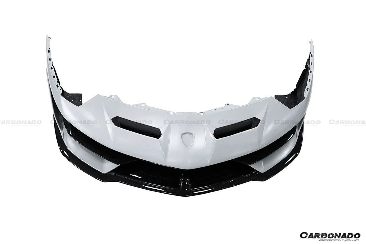 2011-2021 Lamborghini Aventador LP700 LP740 LP750 Coupe Roadster SVJ Style Part Dry Carbon Fiber Front Bumper - [The Exotic Hub]