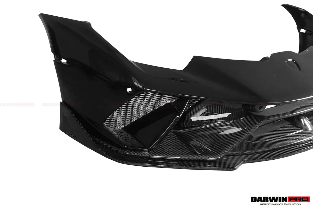 2015-2020 Lamborghini Huracan LP610/LP580/EVO BKSS Style Partial Carbon Front Bumper w/ Lip - [The Exotic Hub]