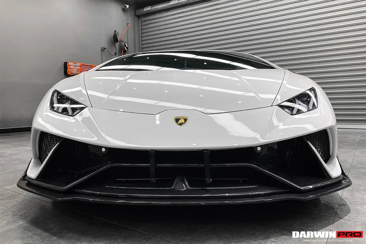 2015-2020 Lamborghini Huracan LP610/LP580/EVO BKSS Style Partial Carbon Front Bumper w/ Lip - [The Exotic Hub]