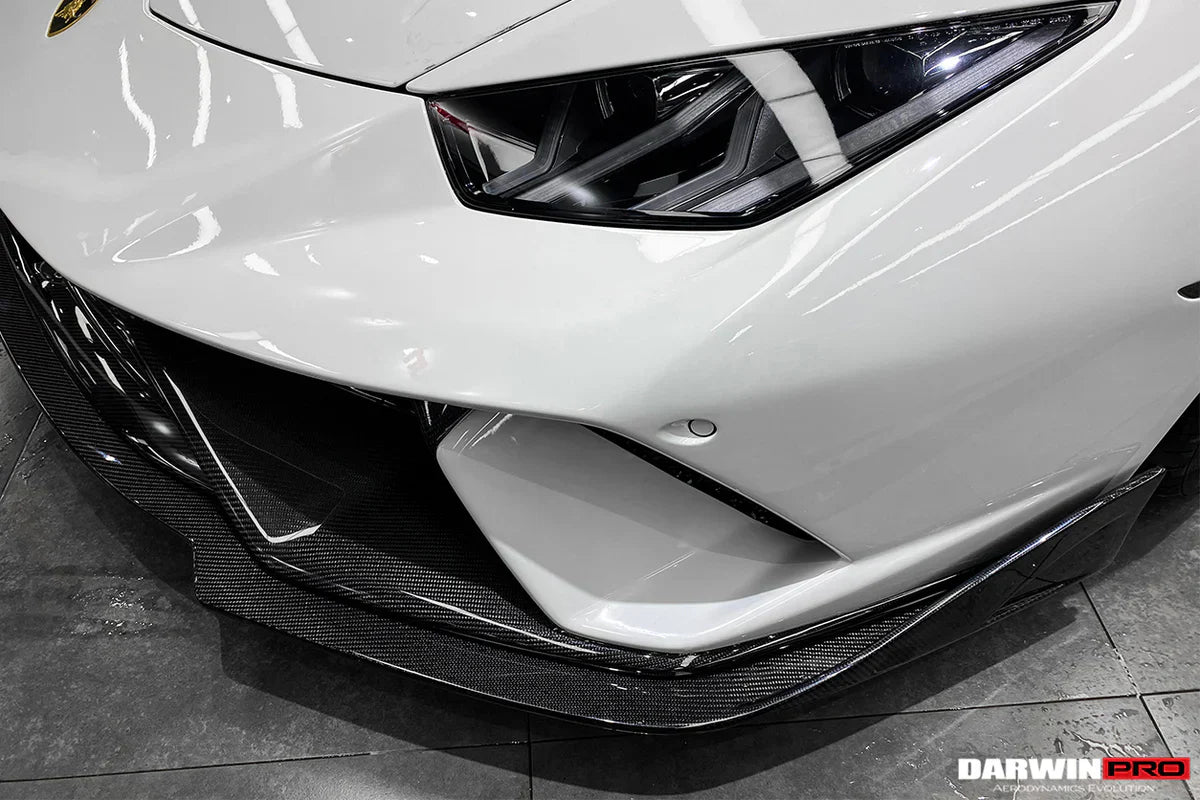 2015-2020 Lamborghini Huracan LP610/LP580/EVO BKSS Style Partial Carbon Front Bumper w/ Lip - [The Exotic Hub]