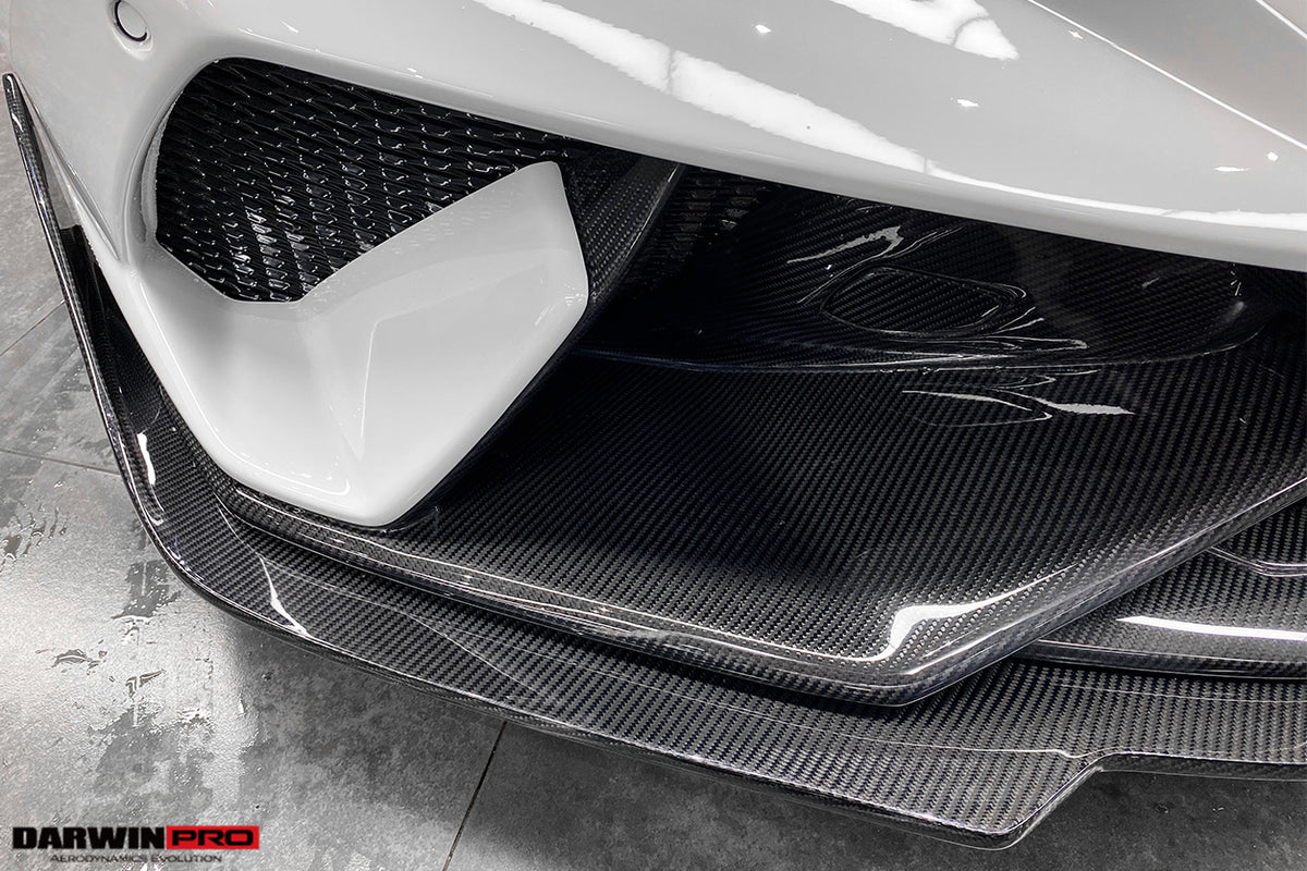 2015-2020 Lamborghini Huracan LP610/LP580/EVO BKSS Style Partial Carbon Front Bumper w/ Lip - [The Exotic Hub]