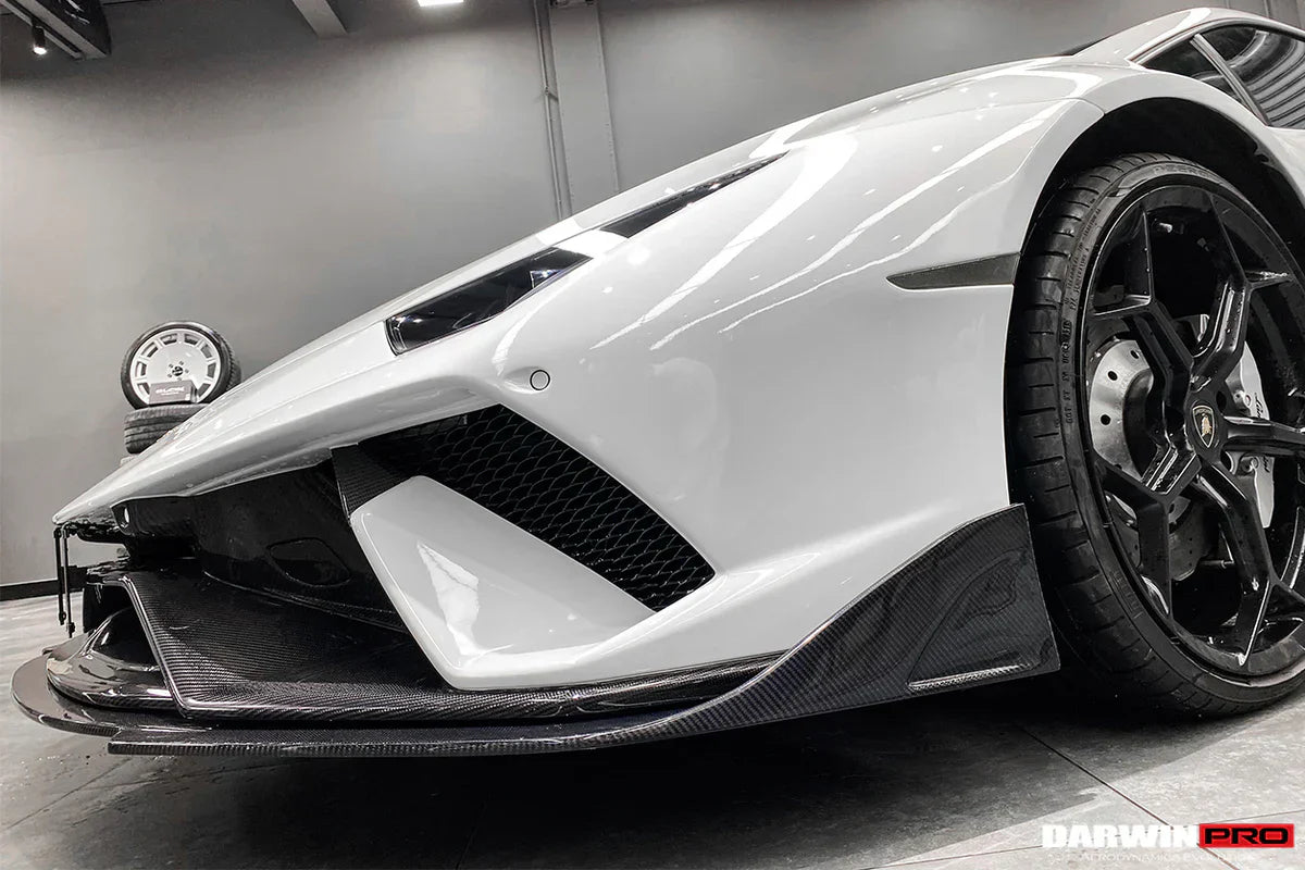 2015-2020 Lamborghini Huracan LP610/LP580/EVO BKSS Style Partial Carbon Front Bumper w/ Lip - [The Exotic Hub]