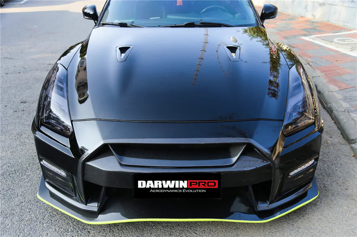 2008-2022 Nissan GTR R35 CBA & DBA & EBA Carbon Fiber Hood Scoop (4 PCS) - [The Exotic Hub]