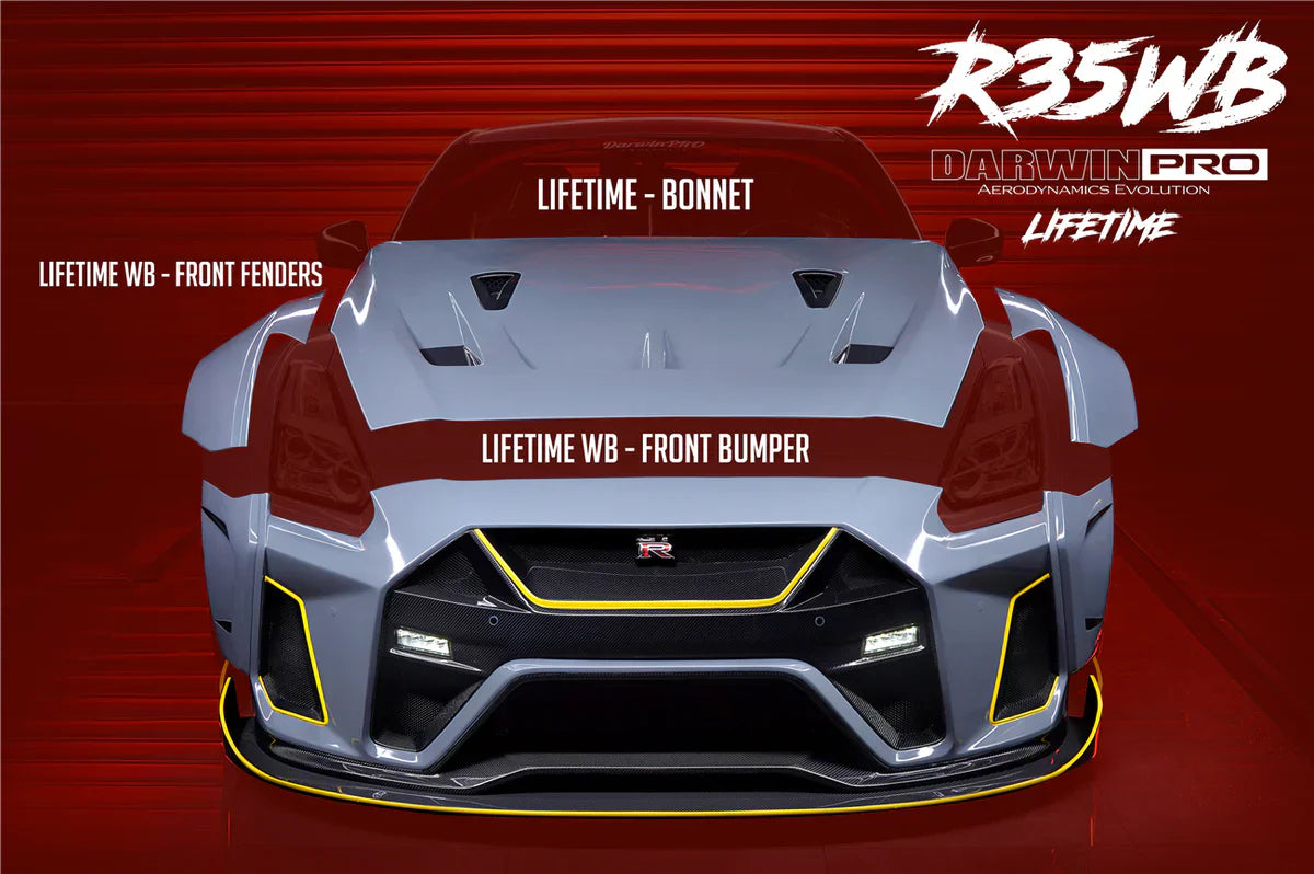 2008-2022 Nissan GTR R35 CBA/DBA/EBA BKSSII Style Partial Carbon Fiber Full Wide Body Kit - [The Exotic Hub]