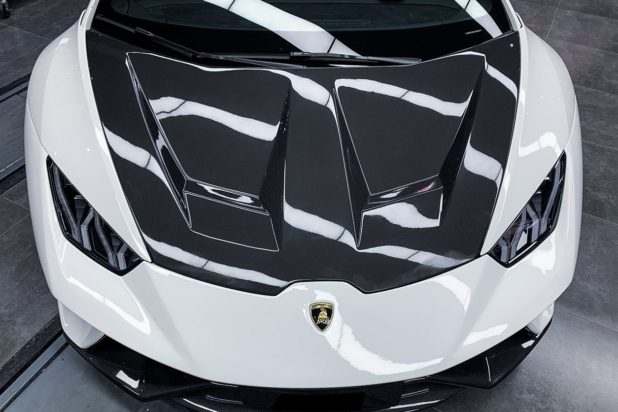 2015-2025 Lamborghini Huracan LP610 & LP580 & EVO & Tecnica BKSS Style Carbon Fiber Hood