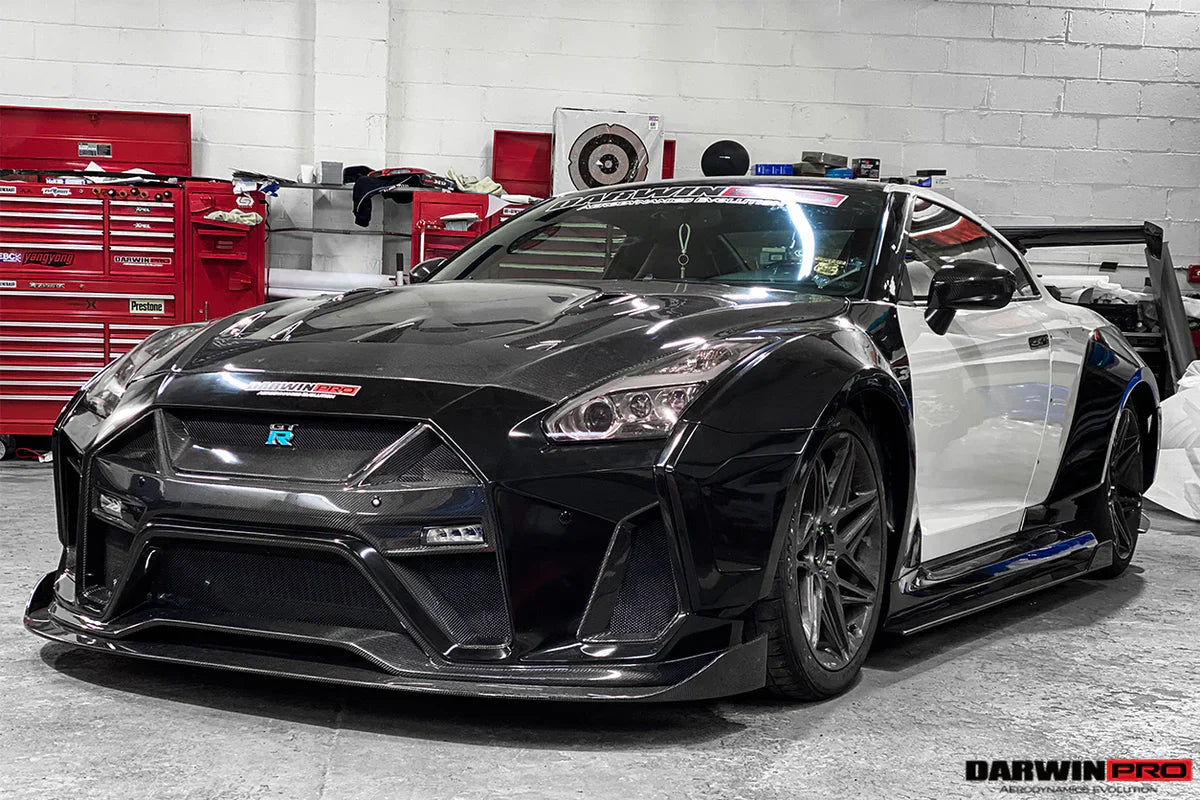 2008-2022 Nissan GTR R35 CBA/DBA/EBA BKSSII Style Partial Carbon Fiber Full Wide Body Kit - [The Exotic Hub]