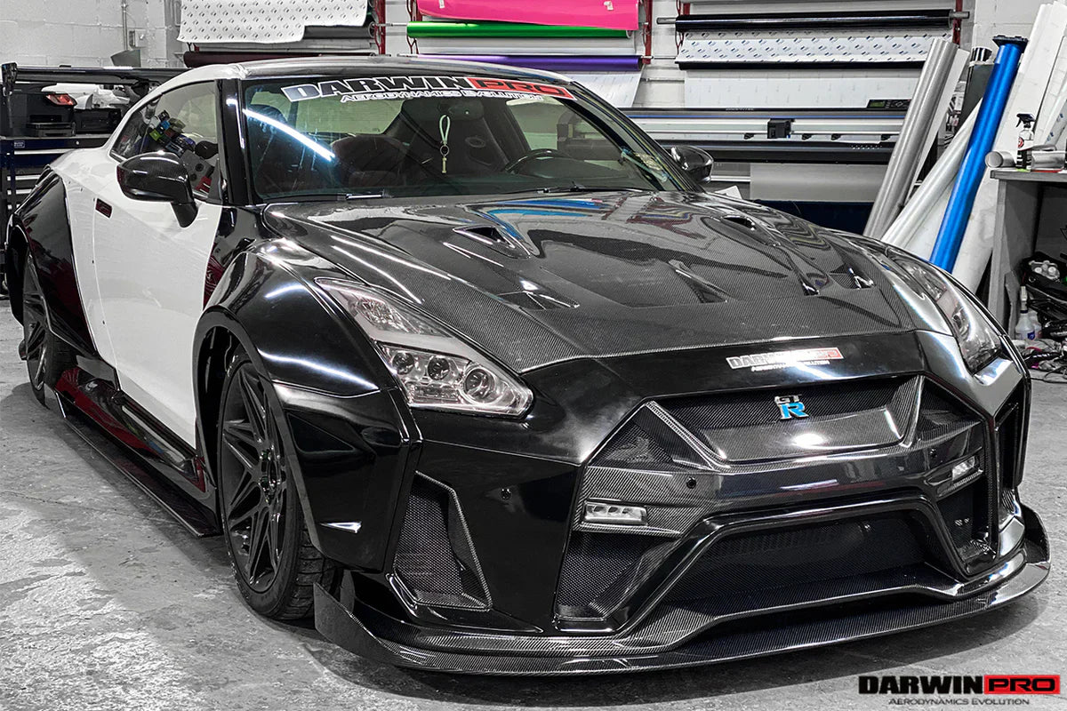 2008-2022 Nissan GTR R35 CBA/DBA/EBA BKSSII Style Carbon Fiber Hood - [The Exotic Hub]