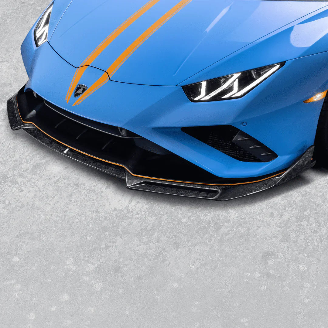 LAMBORGHINI HURACAN EVO MONZA EDIZIONE FRONT SPOILER (2X2 GLOSS CARBON FIBER)- RWD ONLY - [The Exotic Hub]