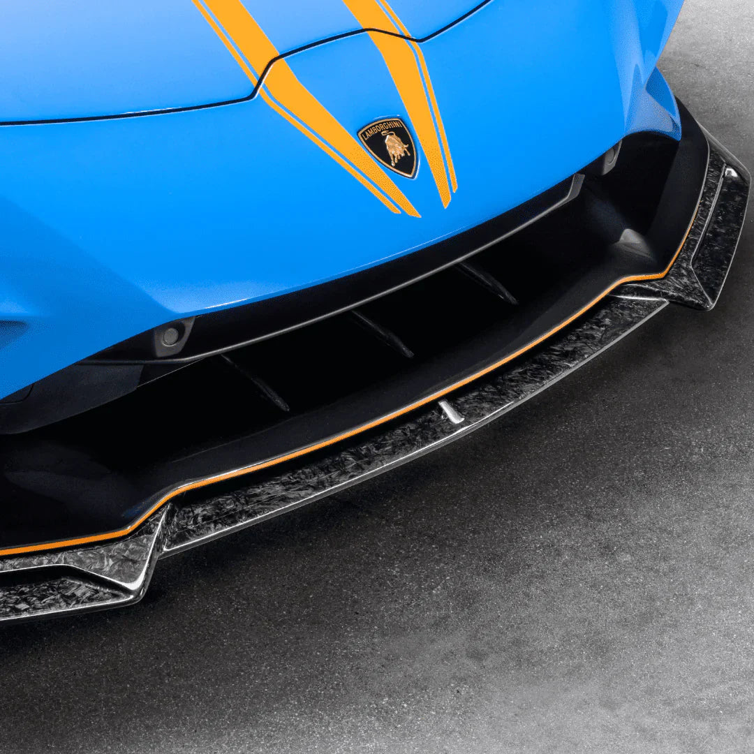 LAMBORGHINI HURACAN EVO MONZA EDIZIONE FRONT SPOILER (2X2 GLOSS CARBON FIBER)- RWD ONLY - [The Exotic Hub]