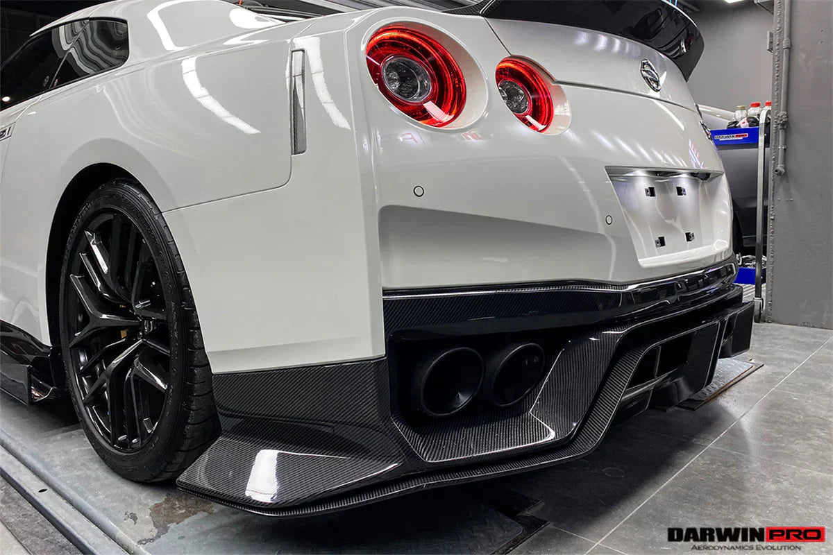 Nissan Gt R R35 Rear Diffuser 2017-2022 Nissan GTR R35 EBA BKSS Style Carbon Fiber Rear Diffuser