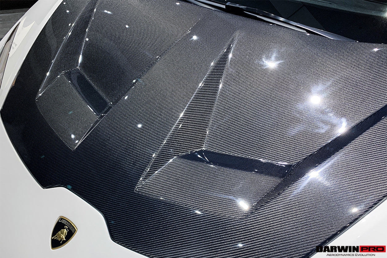 2015-2025 Lamborghini Huracan LP610 & LP580 & EVO & Tecnica BKSS Style Carbon Fiber Hood