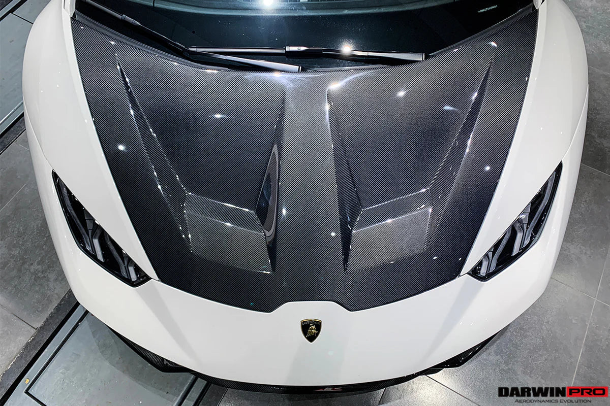 2015-2021 Lamborghini Huracan LP610/LP580/EVO BKSS Style Carbon Fiber Hood - [The Exotic Hub]