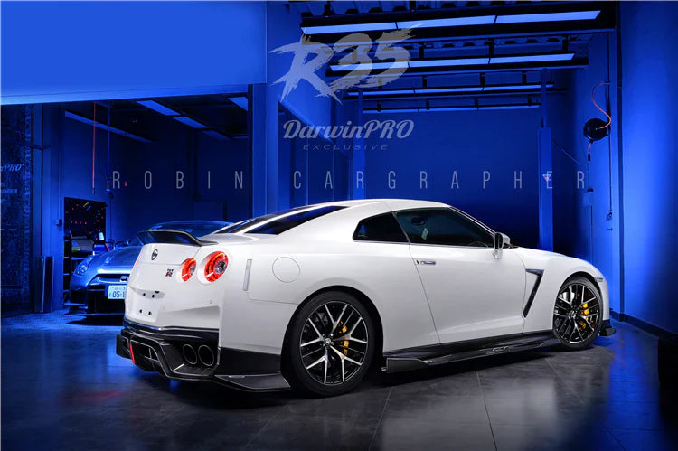 2008-2022 Nissan GTR R35 EBA BKSS Style Carbon Fiber Side Skirts - [The Exotic Hub]