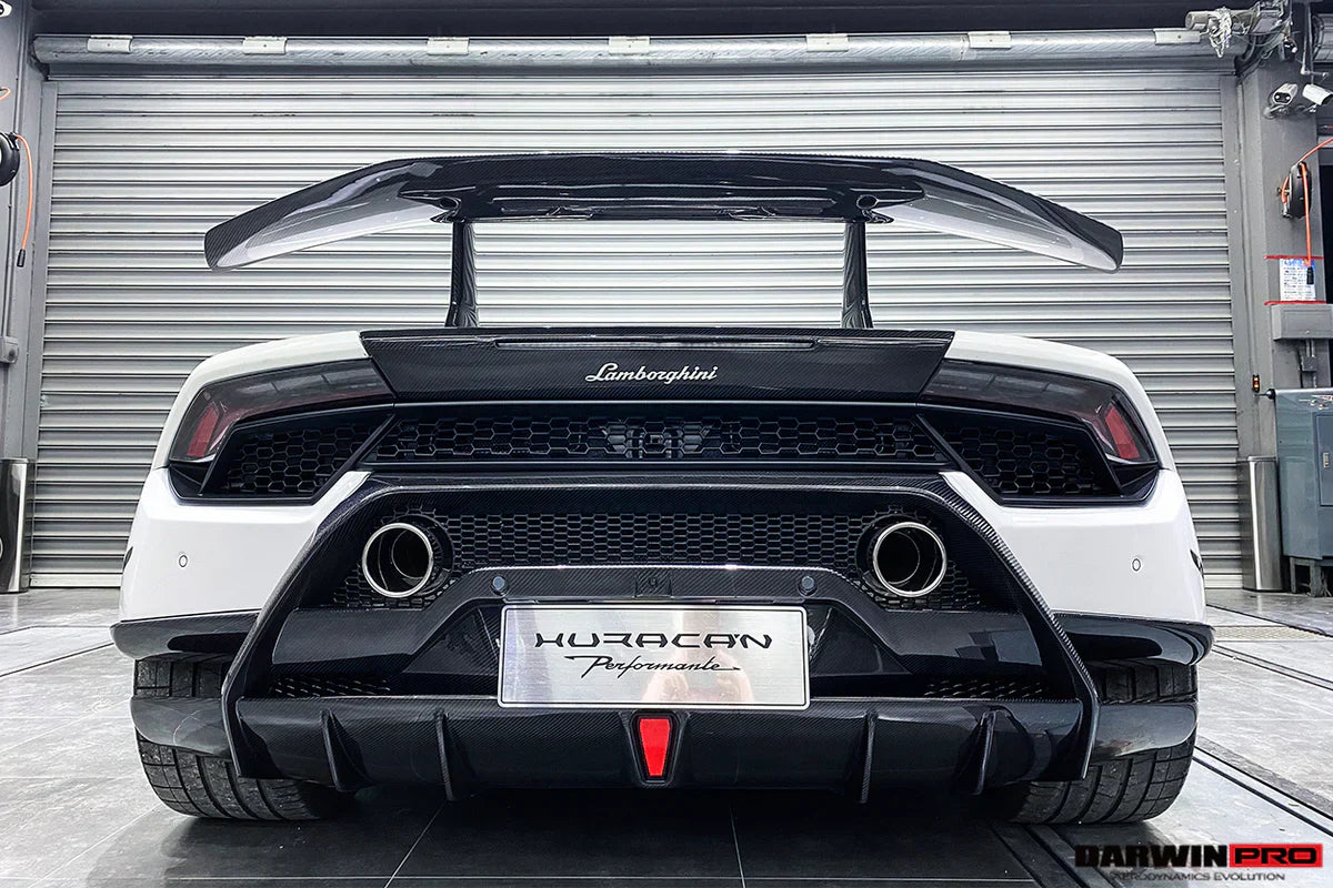 2015-2020 Lamborghini Huracan LP610/LP580 Performante Style Partial Carbon Rear Bumper - [The Exotic Hub]