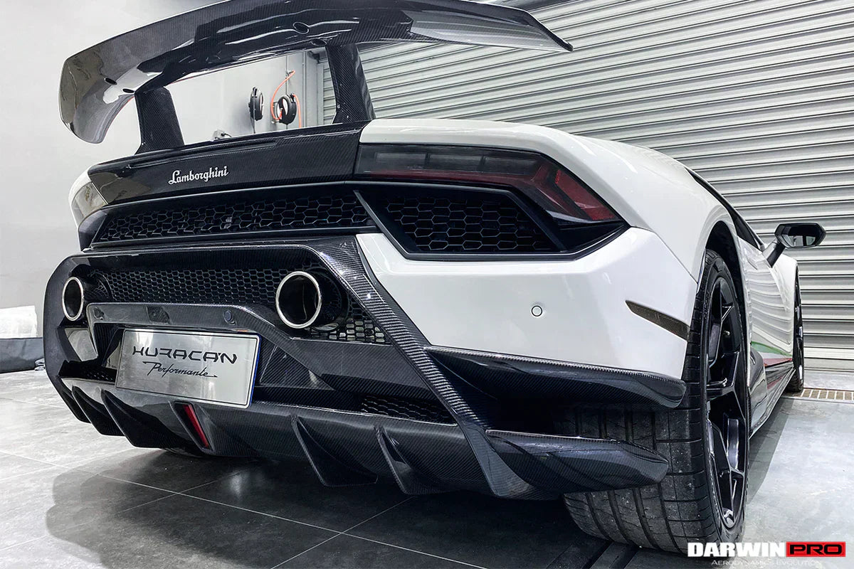 2015-2020 Lamborghini Huracan LP610/LP580 Performante Style Partial Carbon Rear Bumper - [The Exotic Hub]