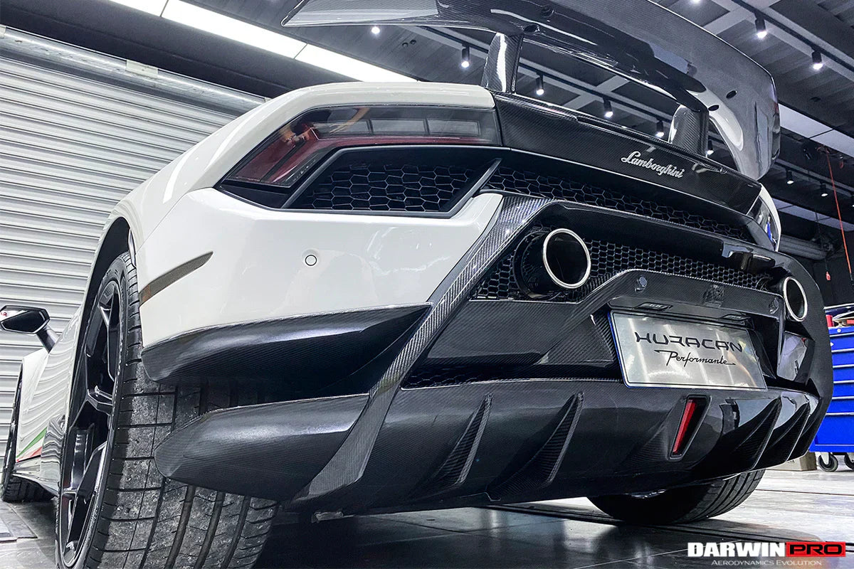 2015-2020 Lamborghini Huracan LP610/LP580 Performante Style Partial Carbon Rear Bumper - [The Exotic Hub]